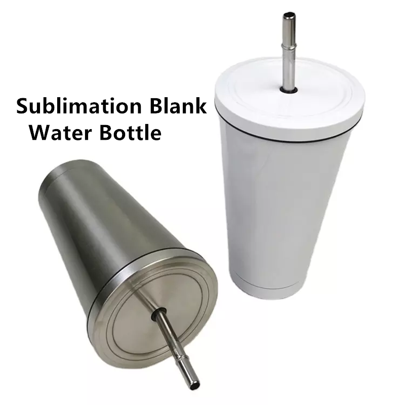 Water Bottle Blank - Sublimationsrohling, 550 ml, Edelstahl-Wasserflasche, Sport-Thermoblasche, kegelförmiger