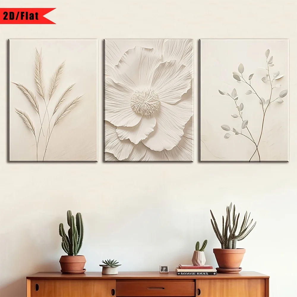 Canvas Wrap Ready - 2D Flach, 3-teilig, auf Leinwand gedruckt,