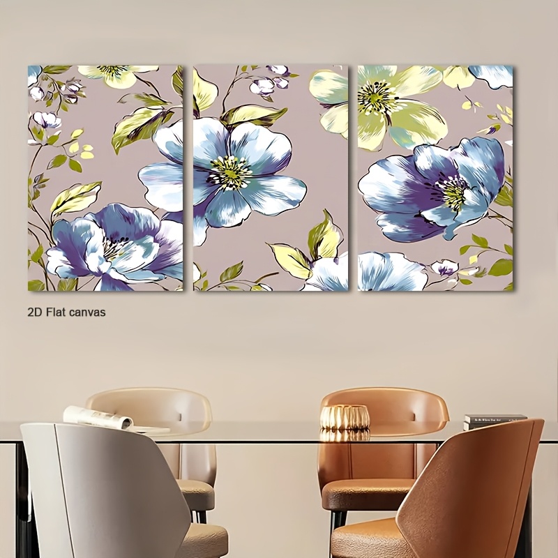 Canvas Wrap Ready - Rahmenlose Leinwand 2D Flach, 3-teilige Pastellfarbene