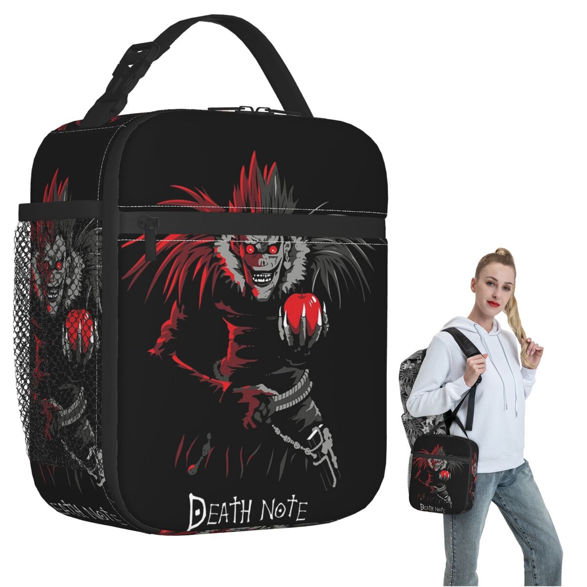 Tote Bag Sublimation - Anime Death Note L-Lawliet Isolierte Lunchtasche