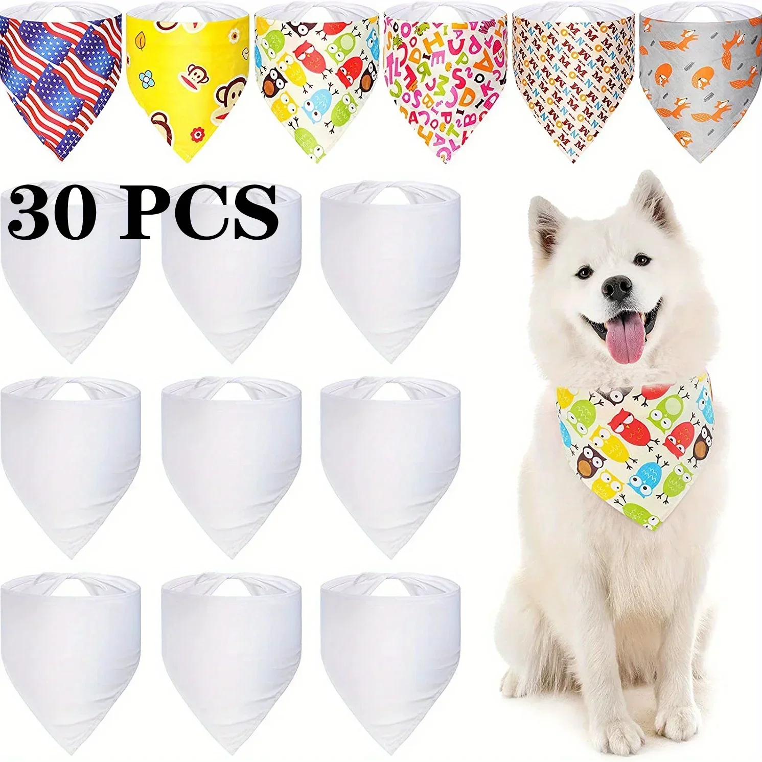 30 Stück weiße, leere Hundeban – Bandana Blank White Bewertung und Preis