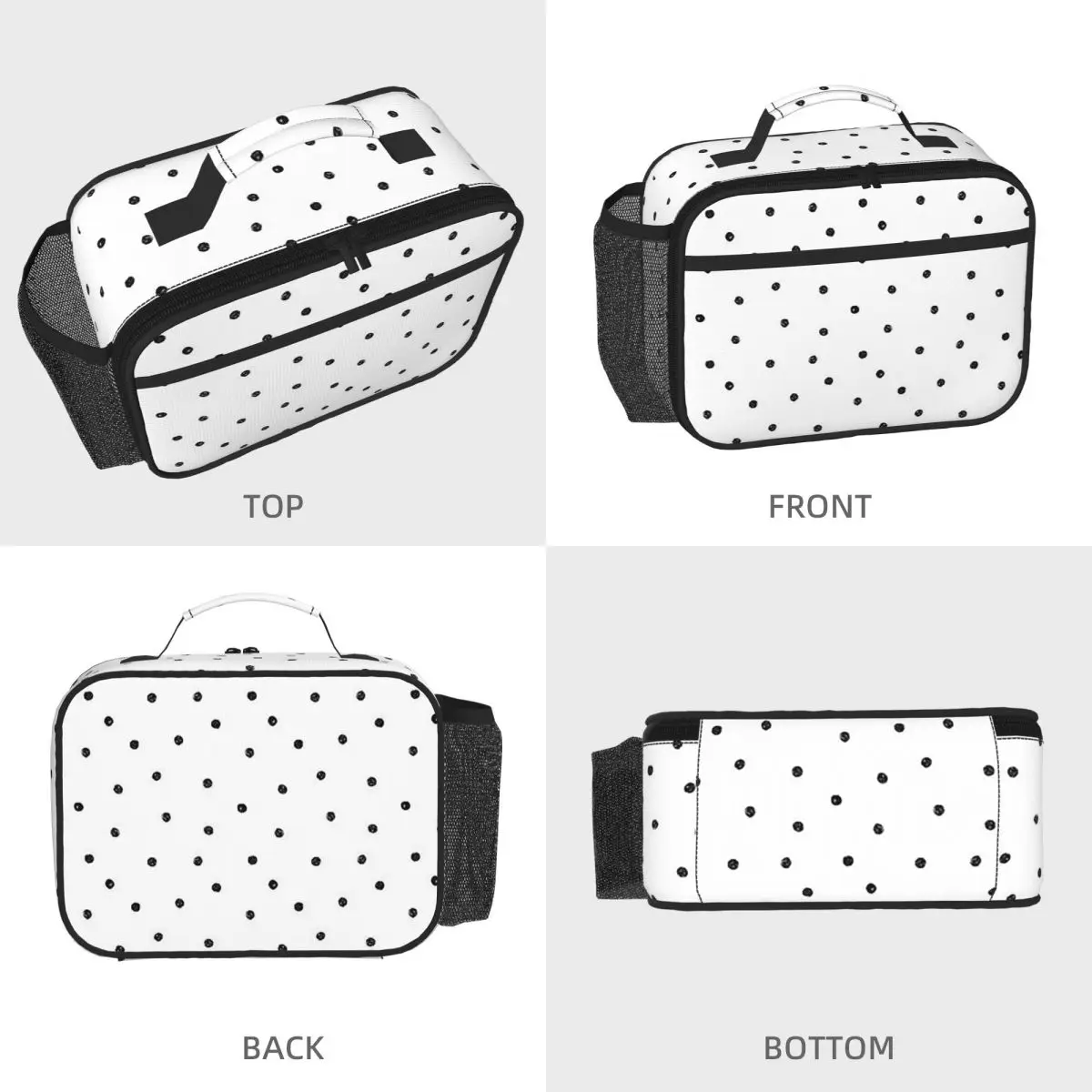 Schwarz-weiße gepunktete isoli – Tote Bag Sublimation Bewertung und Preis