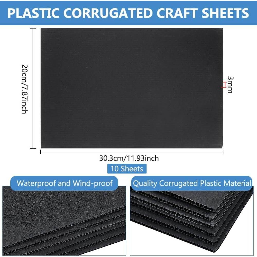 10 Stück schwarze gewellte Kun – Yard Sign Blank Bewertung und Preis