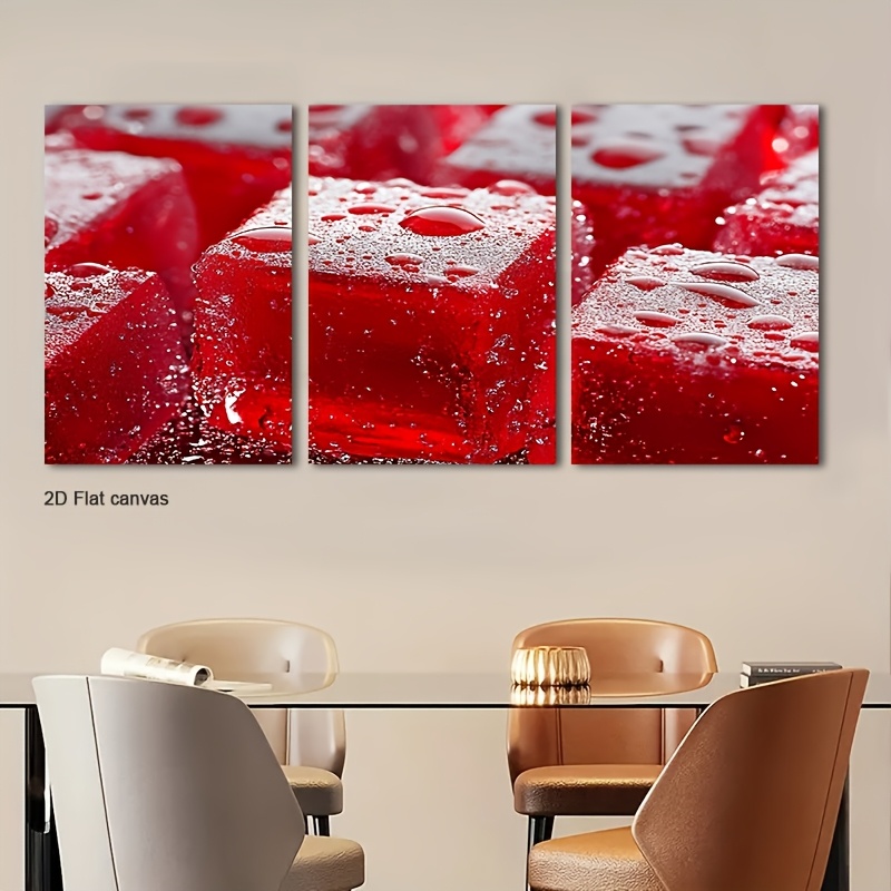3-teiliges gerahmtes rotes Wür – Canvas Wrap Ready Bewertung und Preis